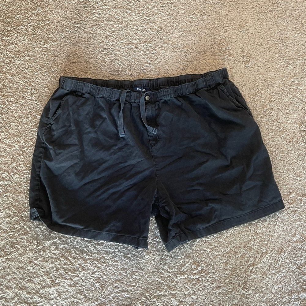 Kingsize Black Elastic Waist Shorts - Comfortable Everyday Style